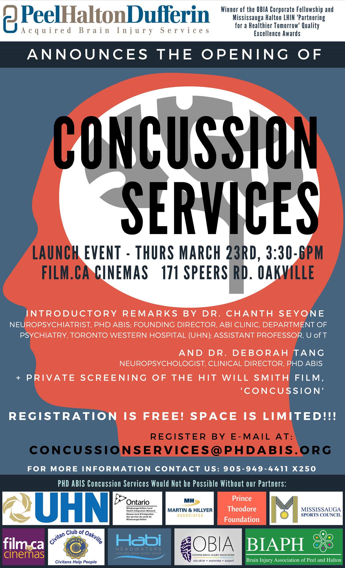 Pamphlet for Concussion Services