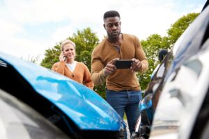 two motorists motor vehicle collision documenting fault determination rules