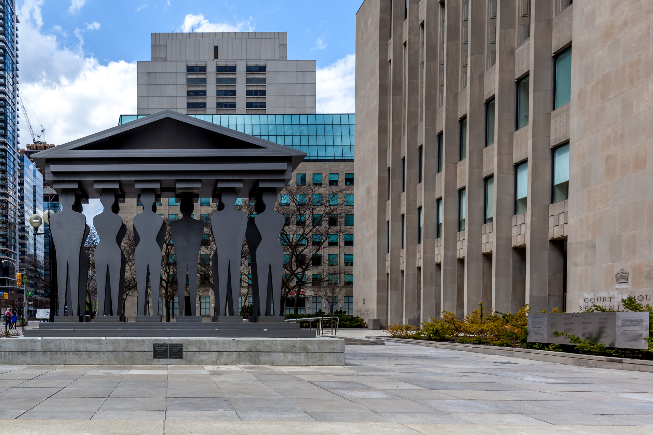 Entrance of Toronto Courthouse in Toronto, Canada.